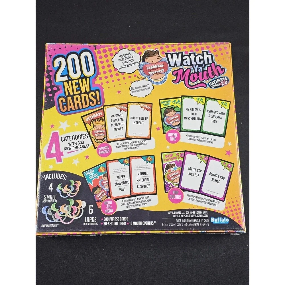 Watch Ya Mouth Ultimate Edition 2.0 Game with 200 New Cards New Sealed